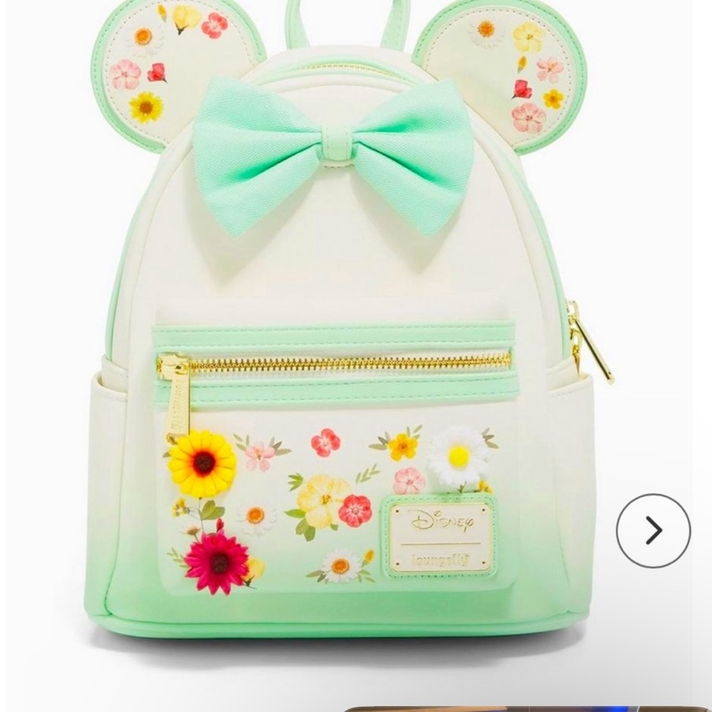 Minnie Mouse Pressed Flower Loungefly NWT